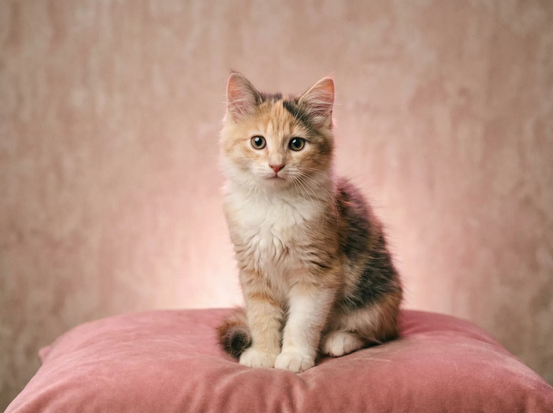 优雅的少女猫坐在粉色靠垫上 - 哈利波特与密室在线观看